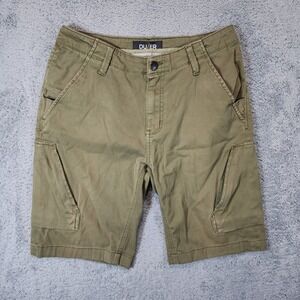 DU/ER Live Free Adventure Cargo Shorts Men 31 Olive Green Stretch 10 Inseam DUER